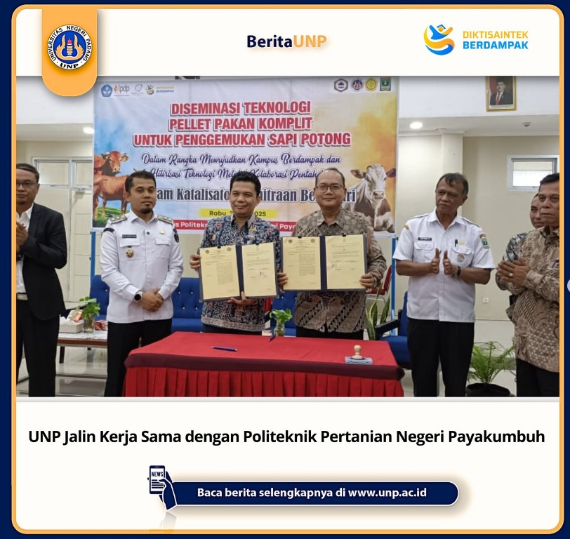 MoU antara Universitas Negeri Padang dengan Politeknik Pertanian Negeri Payakumbuh