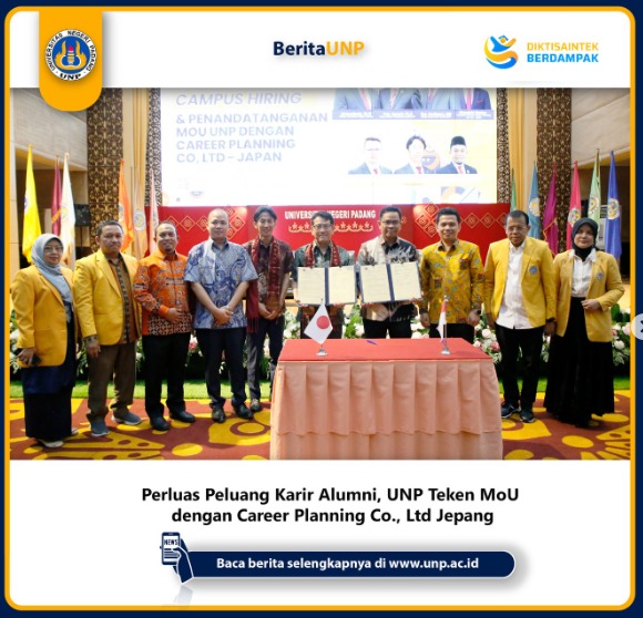 MoU antara Universitas Negeri Padang dengan  Career Planning Co., Ltd – Japan