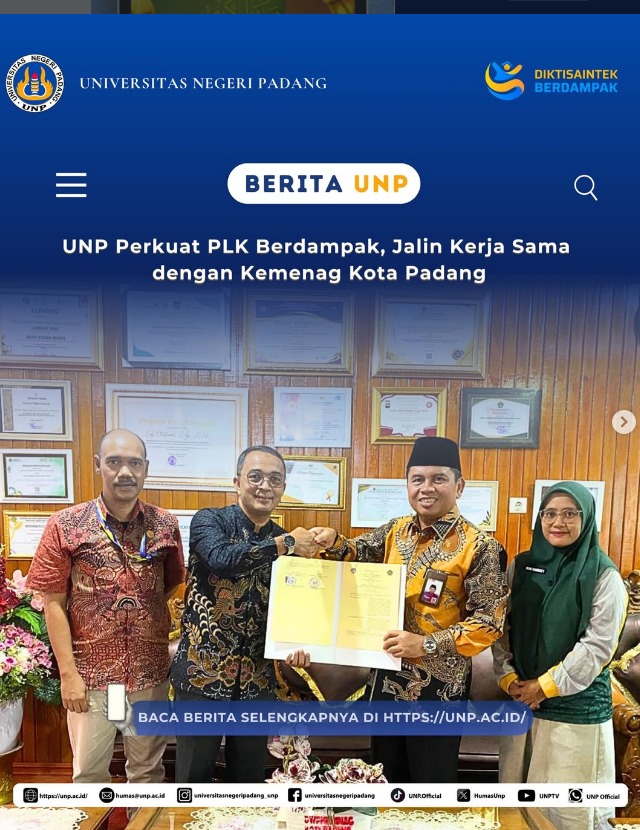 PKS  antara Universitas Negeri Padang dengan Kantor Kementerian Agama